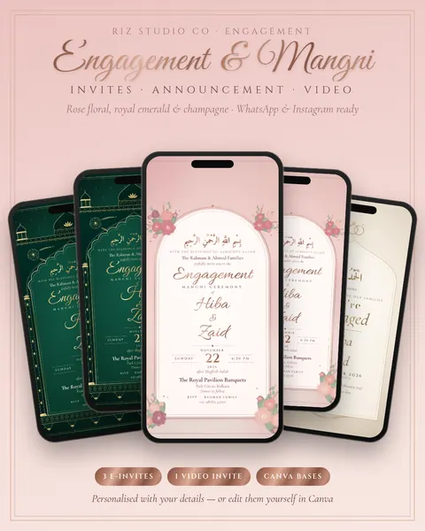 Engagement / Mangni Set e-invite template cover