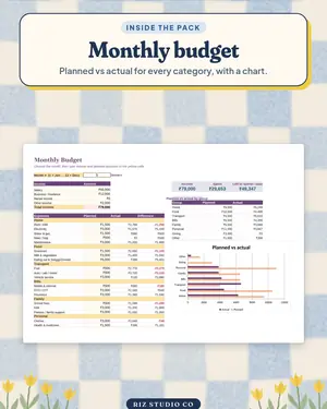 Budget Spreadsheet preview 1 budget spreadsheet