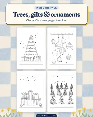 Christmas Colouring Pages preview 1 Christmas colouring page