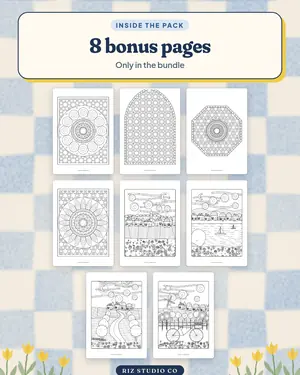 Colouring Bundle preview 2 colouring pages bundle