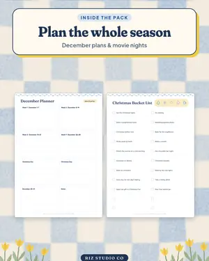 Cozy Christmas Planner preview 3 Christmas printable