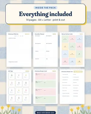 Cozy Christmas Planner preview 4 Christmas printable