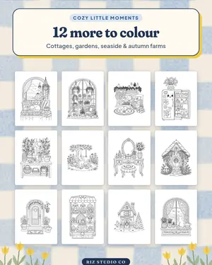 Cozy Little Moments preview 3 cozy colouring page