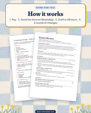 CV writing service preview 1 CV writing service