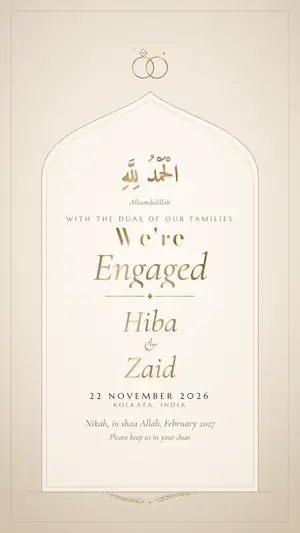 Engagement Mangni engaged champagne e-invite template