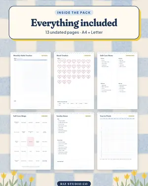Habit & Self-Care Tracker preview 4 habit tracker page