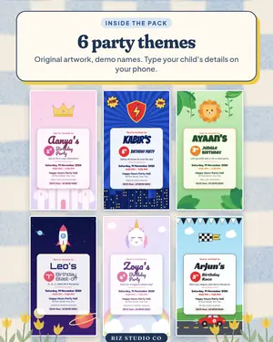 Kids Birthday Invites preview 1 kids birthday invitation
