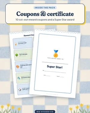 Reward & Chore Charts preview 3 kids reward chart