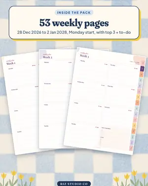 2027 Planner preview 2 2027 planner page