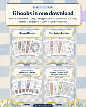 Premium Colouring Bundle preview 1 colouring book bundle