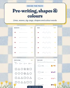 Preschool Workbook preview 3 preschool worksheet