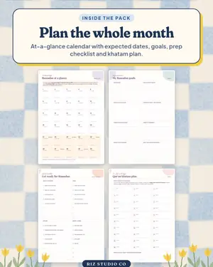 Ramadan Planner 2027 preview 2 Ramadan planner page