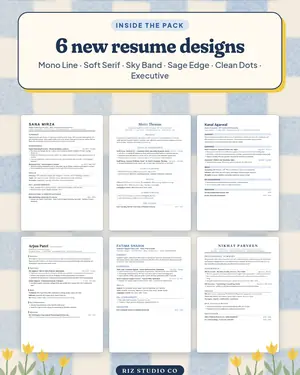 Resume Pack 2 preview 1 modern resume template