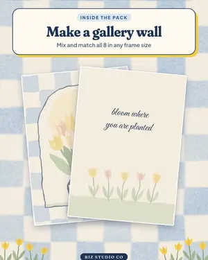 Tulip Wall Art Set preview 3 tulip wall art print