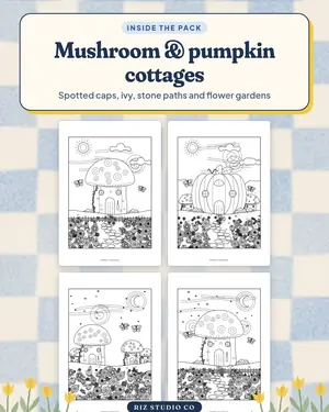 Whimsical Houses Colouring preview 1 whimsical house colouring page