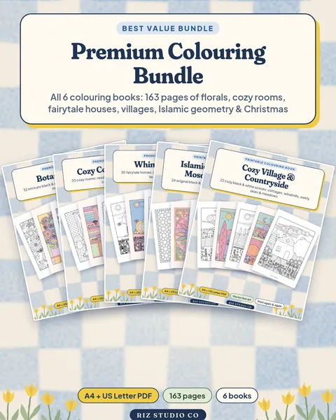 Premium Colouring Bundle: All 6 Colouring Books cover